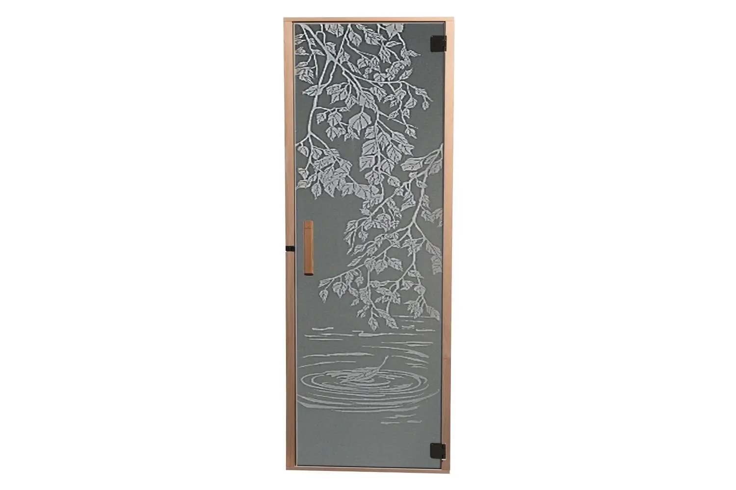 Custom Saunas-Doors_Etched