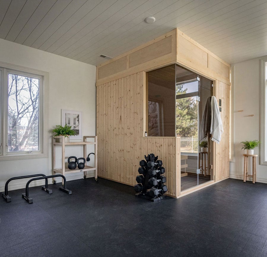 sauna in home gym