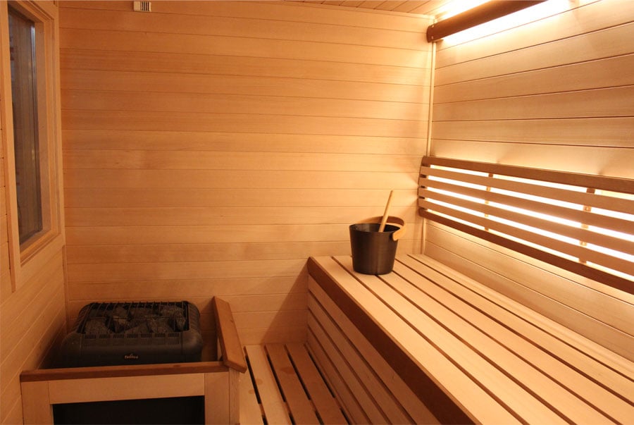custom-cut sauna