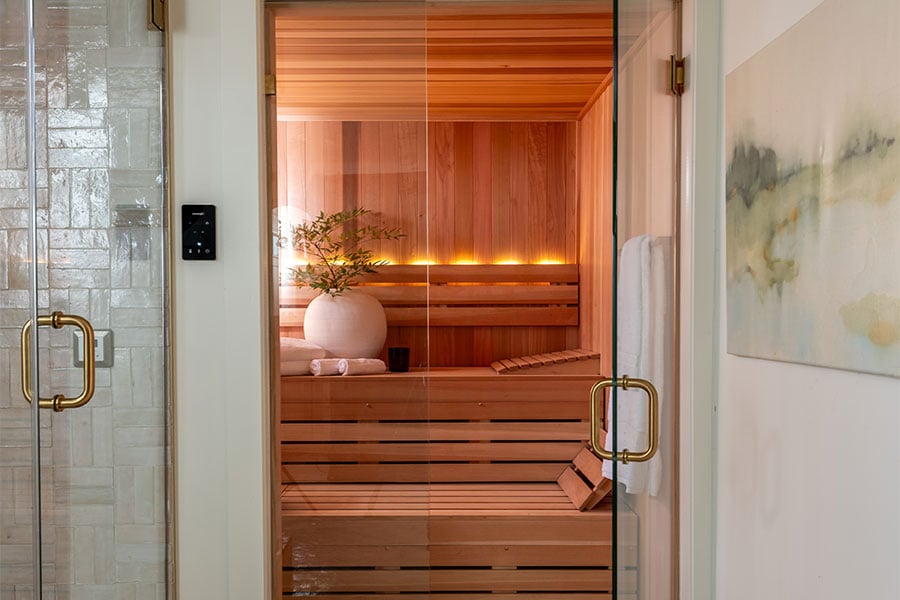 Sauna Gallery: Luxury Master Bathroom ft. on Fixer to Fabulous