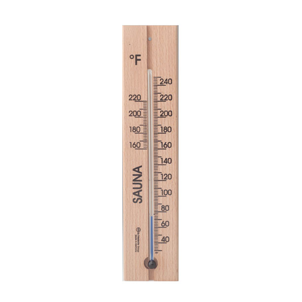 Thermometer staff-style, liquid-filled