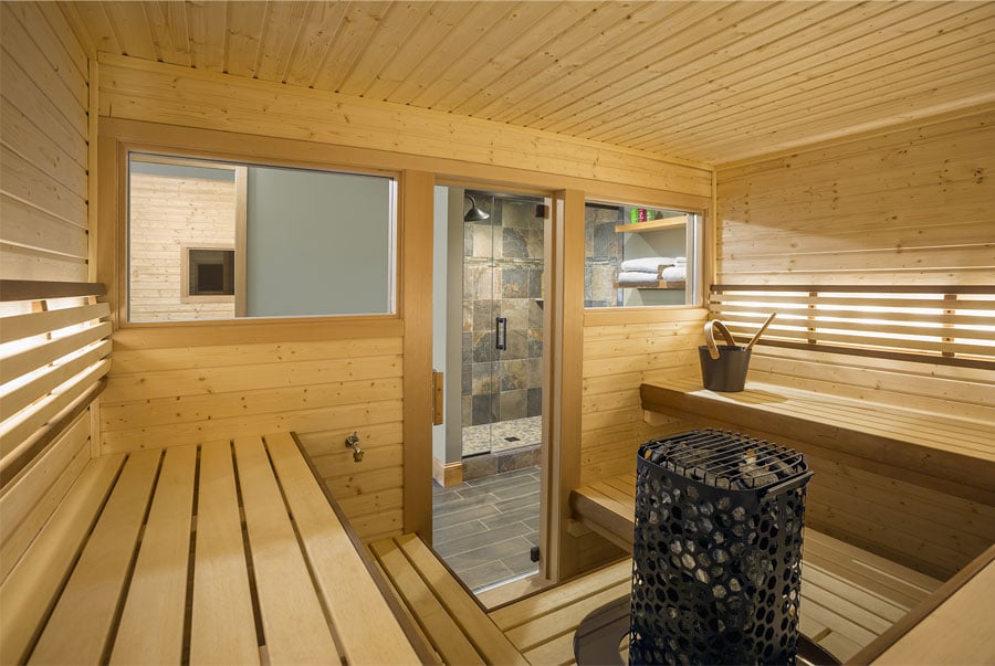 custom-cut sauna
