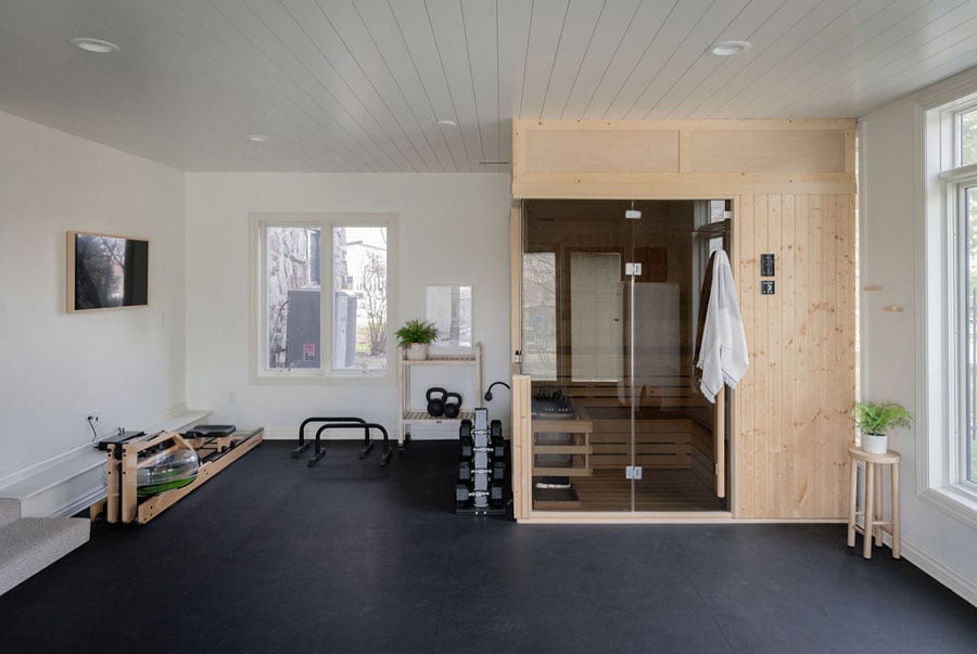 sauna in home gym
